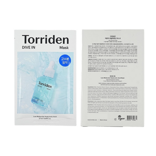 韓國明星商品 冠軍面膜:Toridden Dive In 低分子透明質酸面膜 6片裝