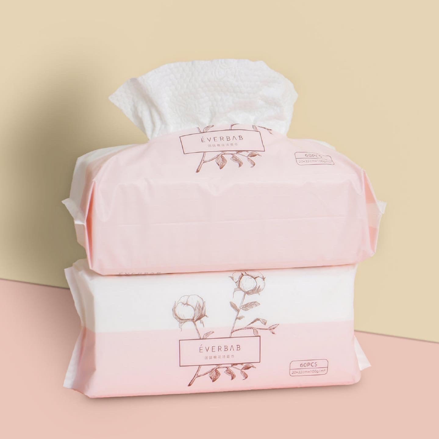 EVERBAB cotton cleansing wipes