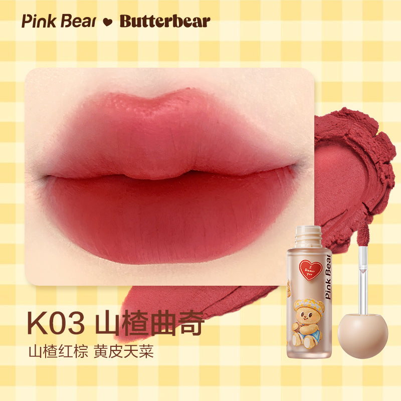 PINK BEAR 皮克熊 Butterbear 黃油小熊 聯名款 輕霧持色唇泥